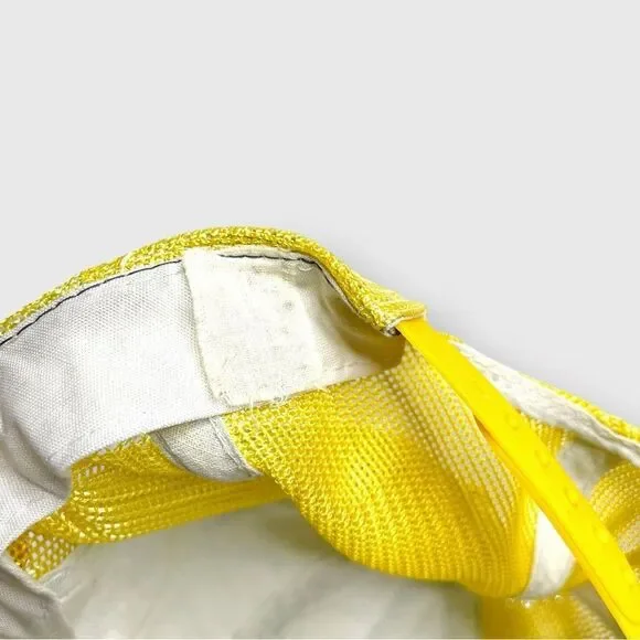 Vtg 80s Cat Diesel Power Trucker Snapback Hat Rope Brim Youngan Patch 70s 2 Tone - Picture 8 of 8